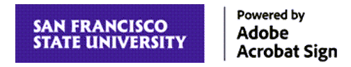 Image of SFSU-Adobe Sign logo